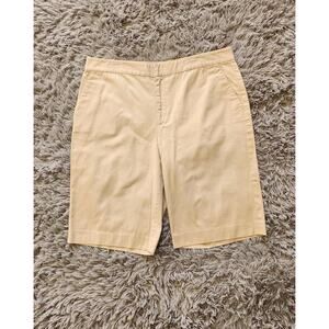 Lauren Ralph Lauren Jorts Womens 16 Khaki Chino Flat Front Cotton Casual Preppy